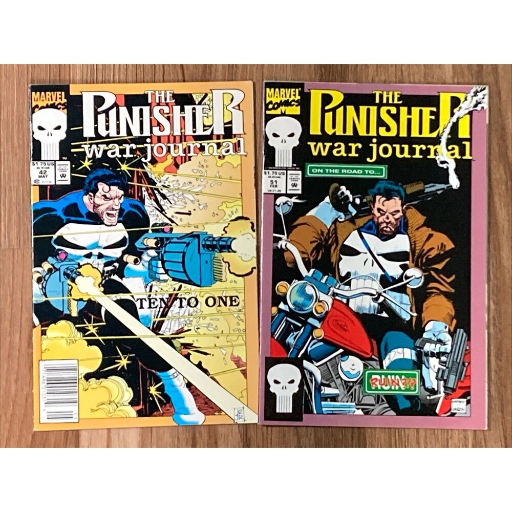 The Punisher: War Journal Set No. 42 & 51 (1987) Marvel Comic Book Lot